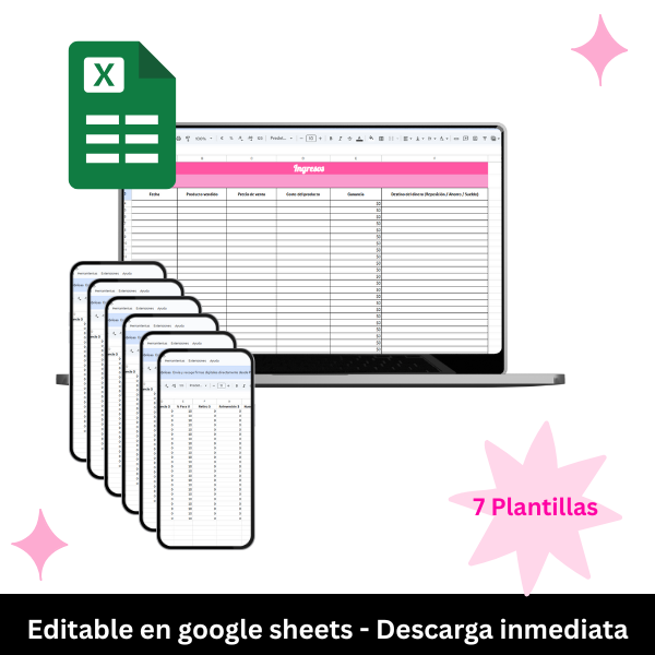 7 Plantilla Editable + Instrucciones